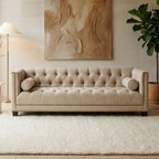 3 Seater Stone Fabric Sofa | Surina
