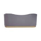 3 Seater Grey Pleated Velvet Sofa | Franza