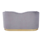 2 Seater Grey Pleated Velvet Sofa, Franza