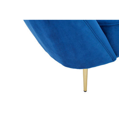 Midnight Blue Velvet Left Arm Chaise Longue | Felizia