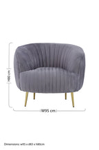 Grey Velvet Chair with Gold Legs | Florina