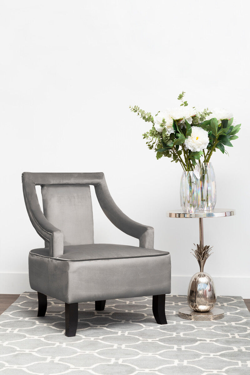 Grey Velvet Chair | Faye