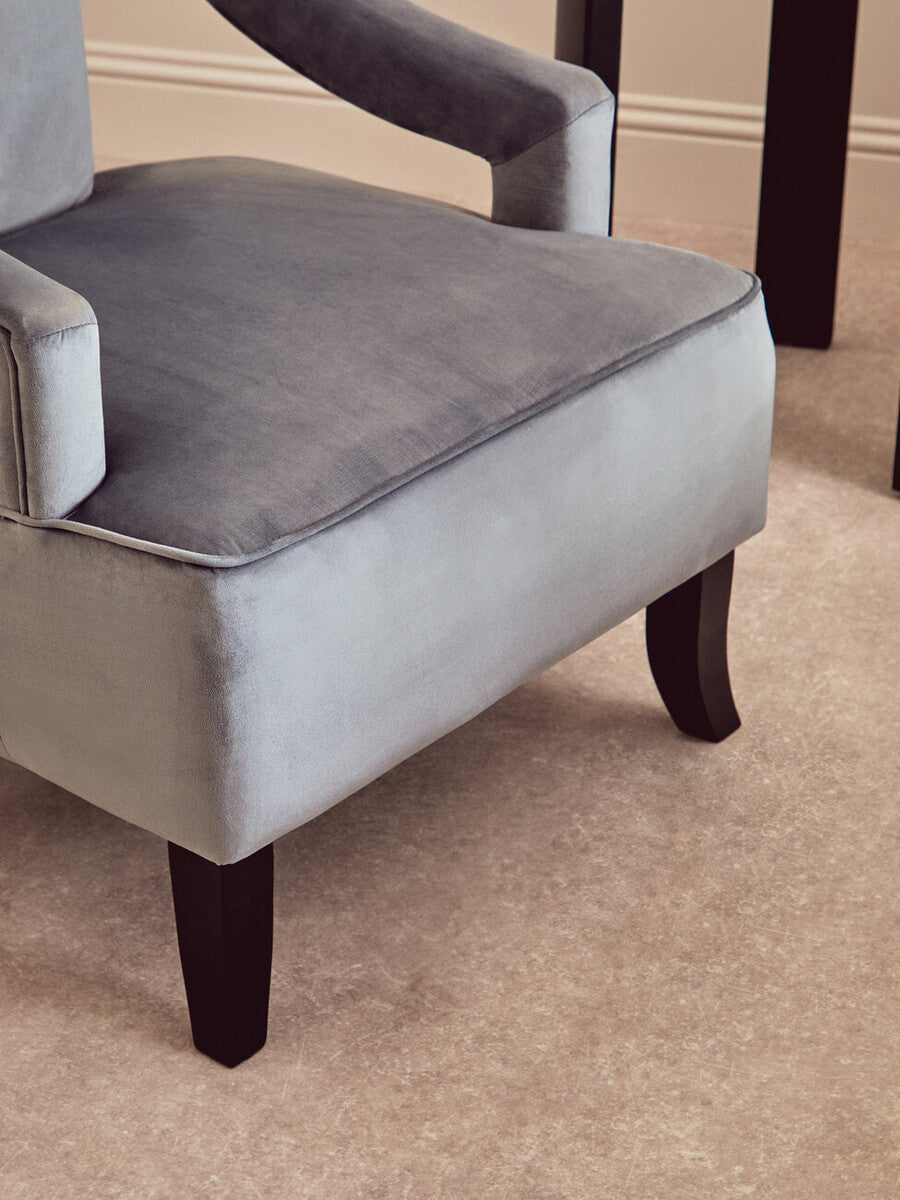Grey Velvet Chair | Faye