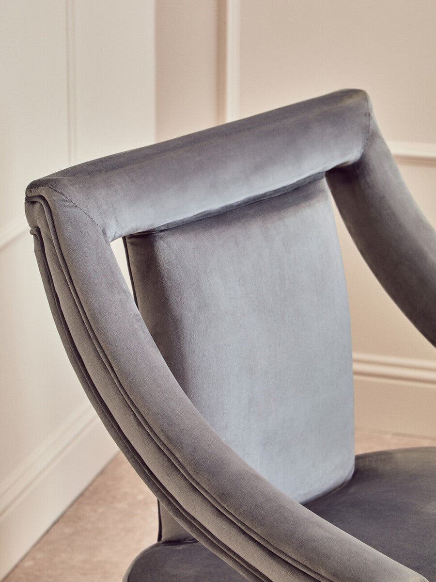 Grey Velvet Chair | Faye