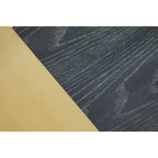 Gold Oak Veneer and Black Marble Top Coffee Table with Iron Legs | Serrano