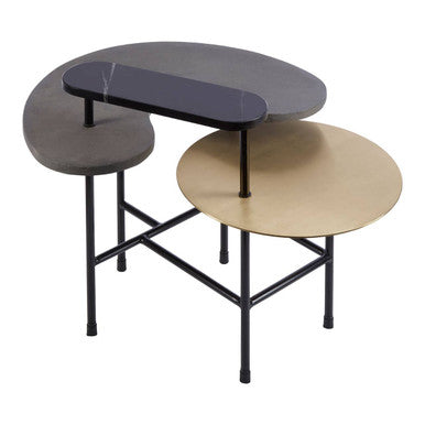 Layered Tops Grey and Black Coffee Table | Serrano