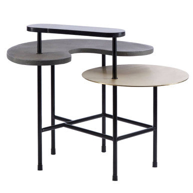 Layered Tops Grey and Black Coffee Table | Serrano