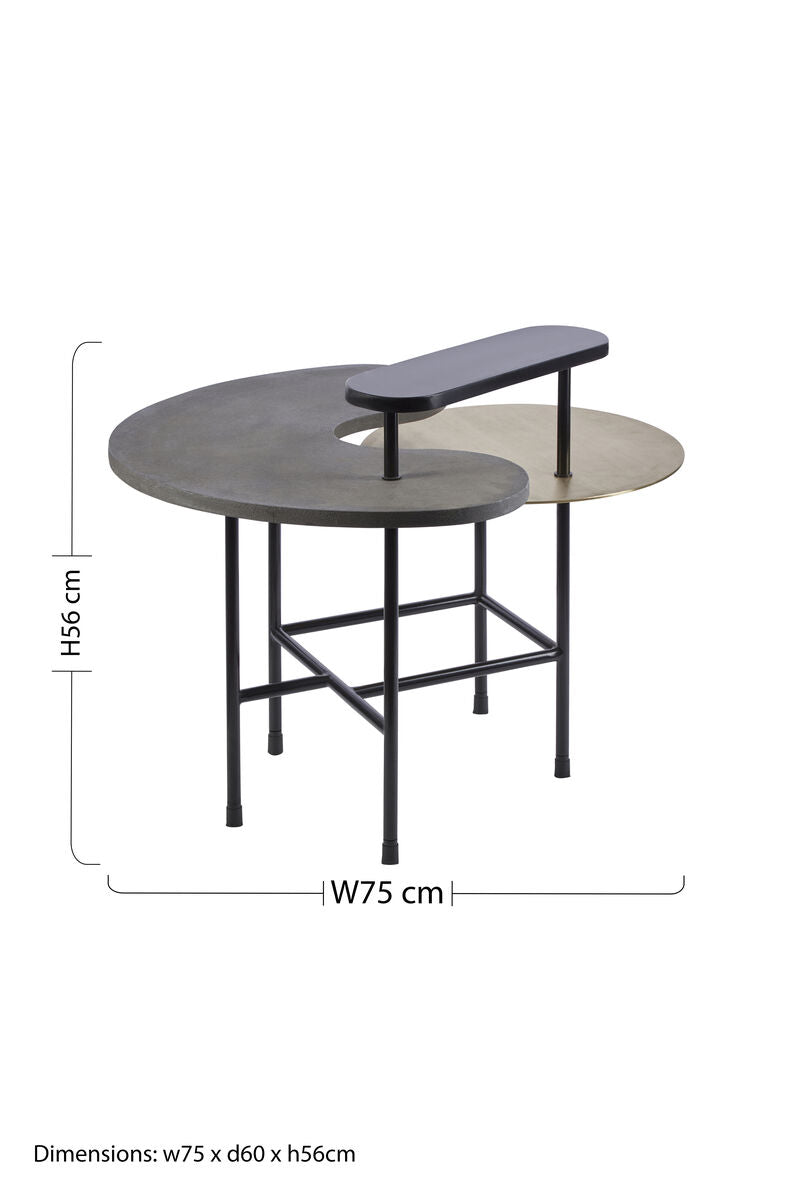 Layered Tops Grey and Black Coffee Table | Serrano