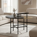 Layered Tops Grey and Black Coffee Table | Serrano