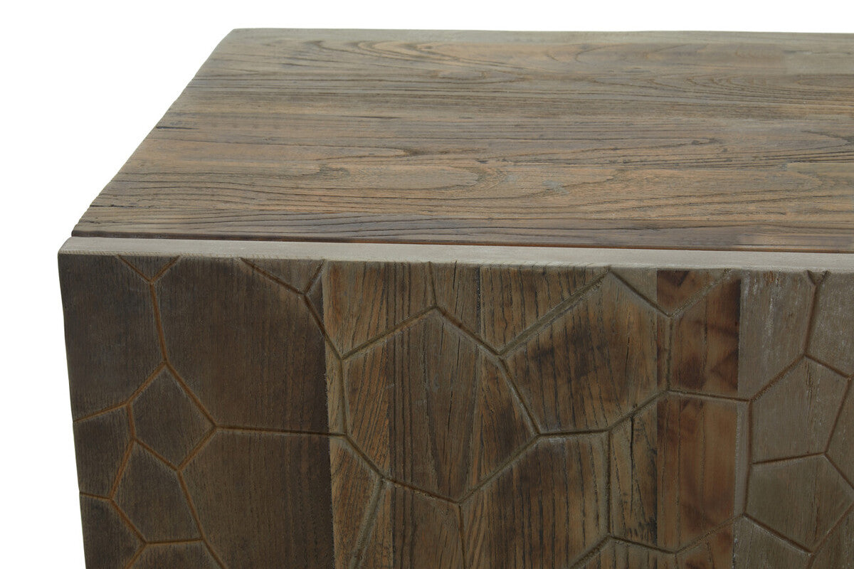 Recycled Elm Wood 4 Door Sideboard | Malay