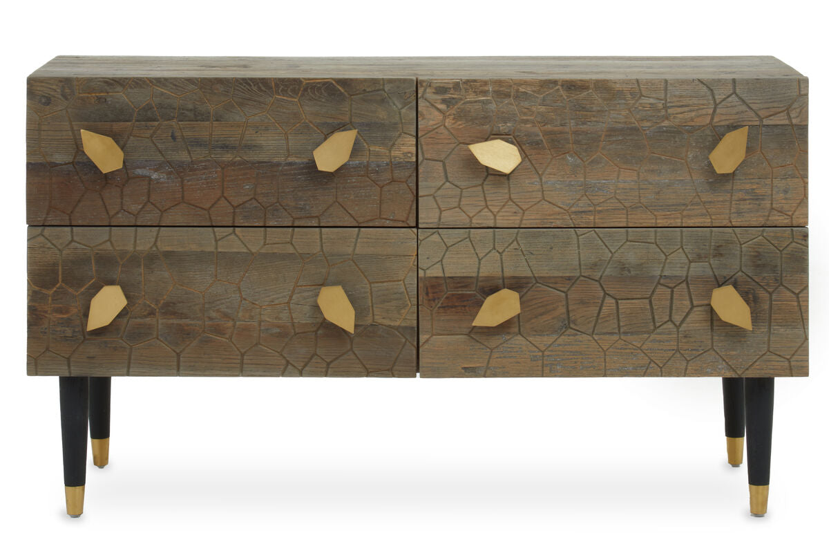 Four Drawer Recycled Elm Wood Chest | Malay