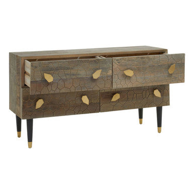 Four Drawer Recycled Elm Wood Chest | Malay