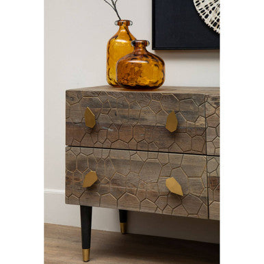 Four Drawer Recycled Elm Wood Chest | Malay