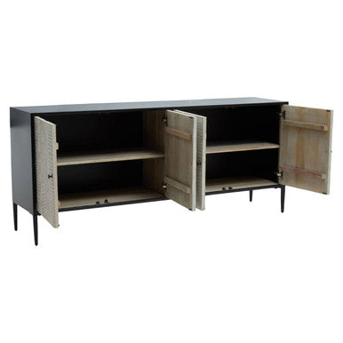 4 Door Recycled Pine Wood Sideboard | Luxor