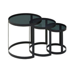 Corra Set Of Three Black Nesting Tables