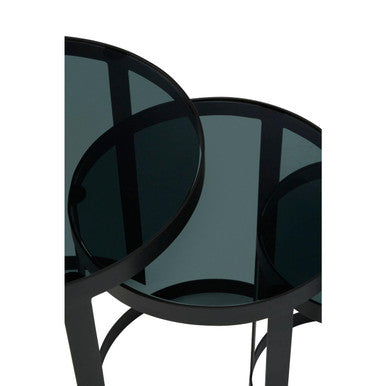 Corra Set Of Three Black Nesting Tables