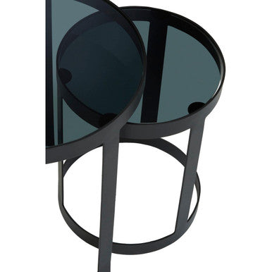 Corra Set Of Three Black Nesting Tables