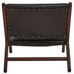 Genuine Black Leather Lounge Chair | Inca