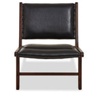 Genuine Black Leather Lounge Chair | Inca