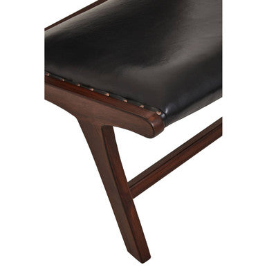 Genuine Black Leather Lounge Chair | Inca