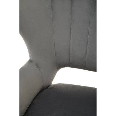 Grey Velvet Armchair | Sloan