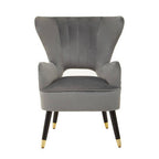 Grey Velvet Armchair | Sloan