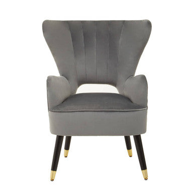 Grey Velvet Armchair | Sloan