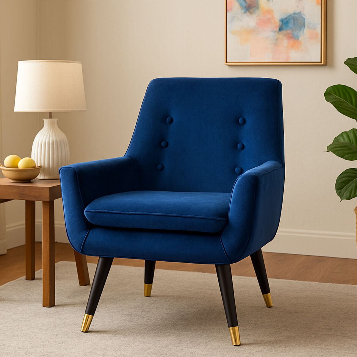 Midnight Velvet Armchair | Sara