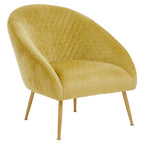 Gold Velvet Occasional Chair | Tania