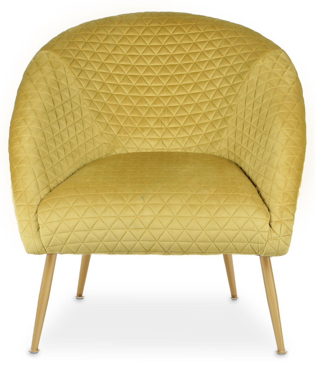 Gold Velvet Occasional Chair | Tania