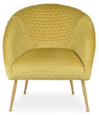 Gold Velvet Occasional Chair | Tania