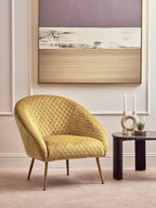 Gold Velvet Occasional Chair | Tania