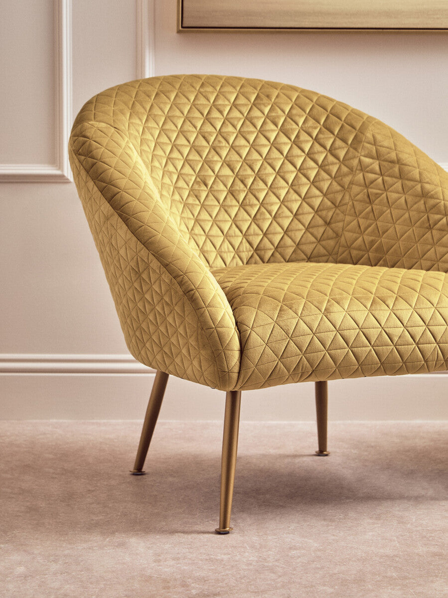 Gold Velvet Occasional Chair | Tania