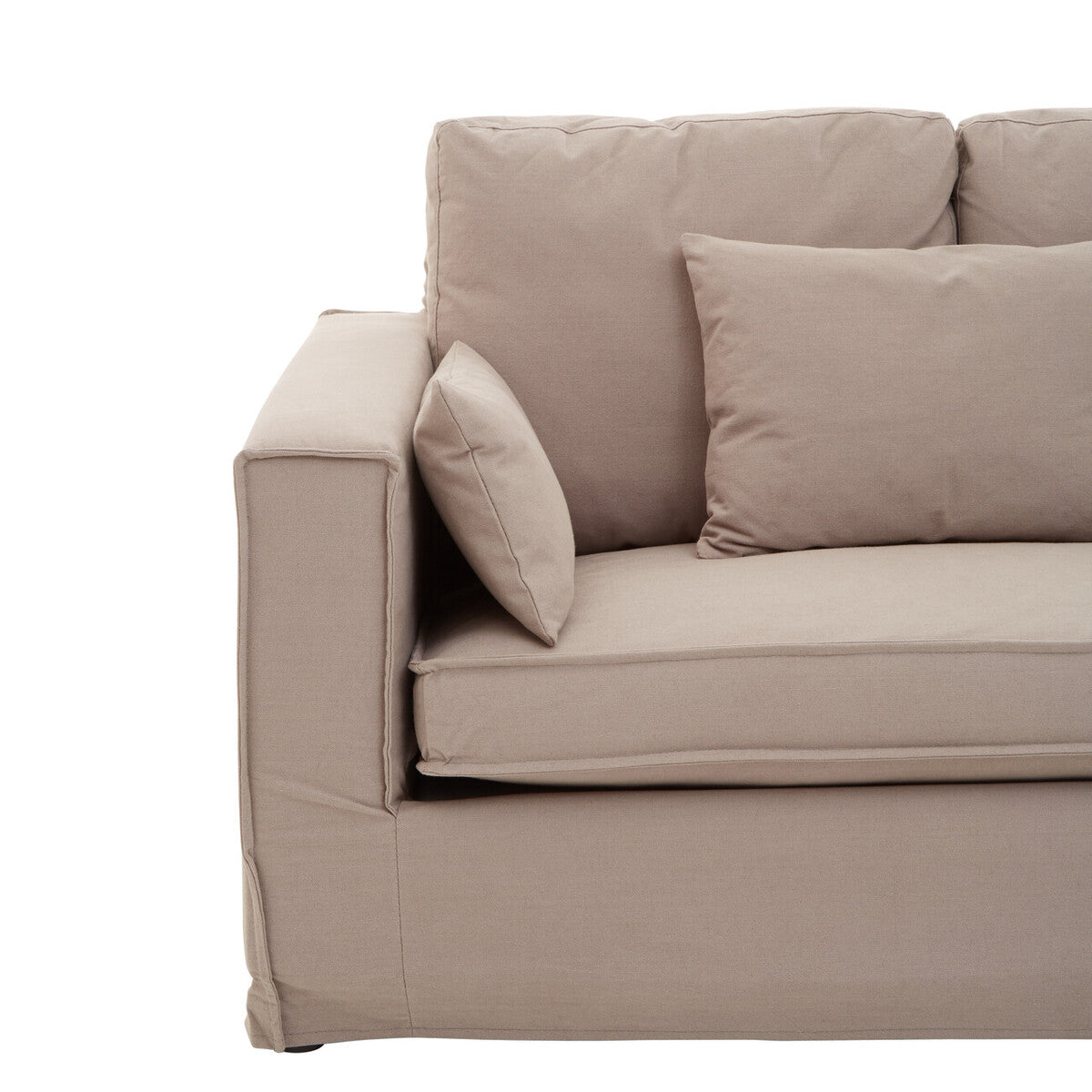 3 Seater Grey Fabric Sofa | Menton