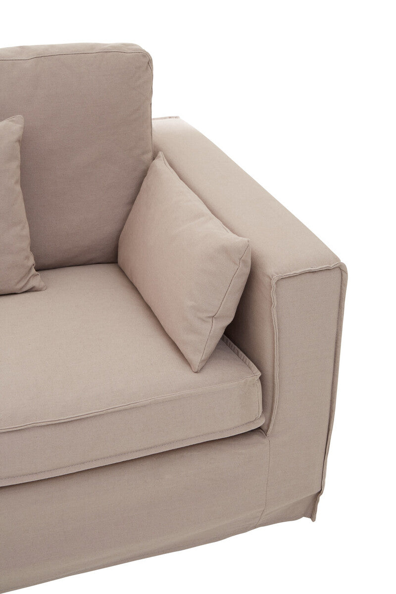 3 Seater Grey Fabric Sofa | Menton