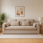 3 Seater Grey Fabric Sofa | Menton