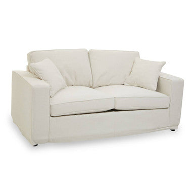 2 Seater Cream Fabric Sofa, Valensole