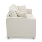 2 Seater Cream Fabric Sofa | Valensole
