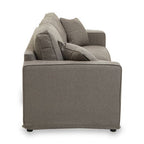 3 Seater Grey Fabric Sofa | Valensole