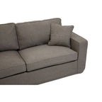 3 Seater Grey Fabric Sofa | Valensole