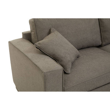 3 Seater Grey Fabric Sofa | Valensole