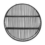 Large Black Rattan Wall Shelf | Batu