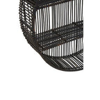 Large Black Rattan Wall Shelf | Batu