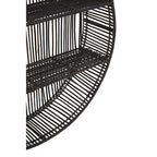 Large Black Rattan Wall Shelf | Batu