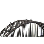 Large Black Rattan Wall Shelf | Batu