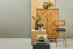 Natural Finish Cabinet with Drawers | Jakara