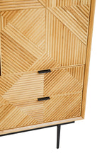 Natural Finish Cabinet with Drawers | Jakara