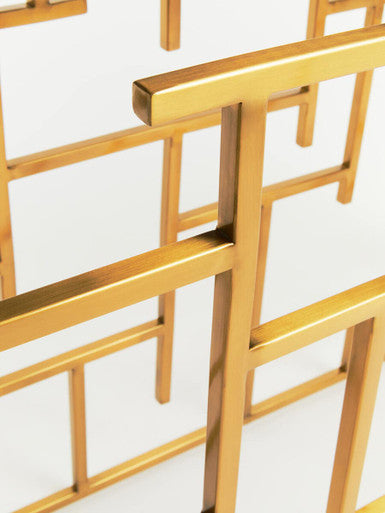 Gold Rectangular Aged Fir Wood Rustic Top Console Table with Stainless Steel Frame, Jana