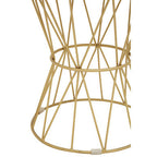 White Marble Top Side Table with Gold Iron Wireframe Base | Rabia