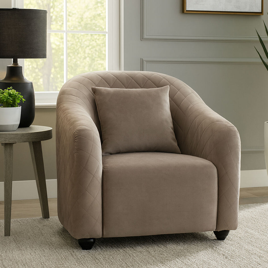 Grey Velvet Chair | Fifi